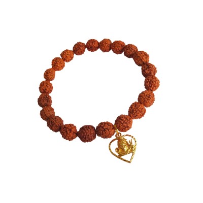 Shiva Charm Rudraksha Bracelet For Men